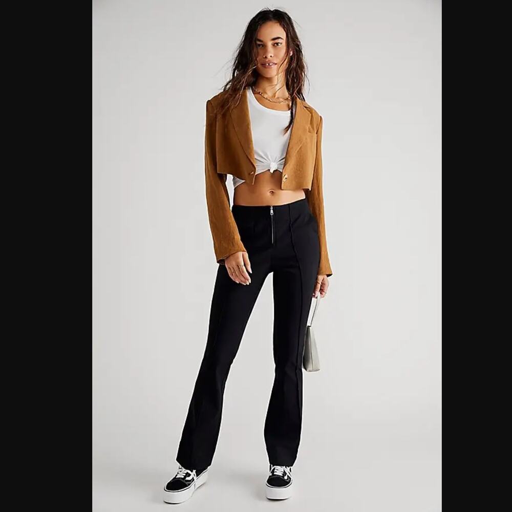 Free People Go For That Flare Black Pants - New - Size Medium